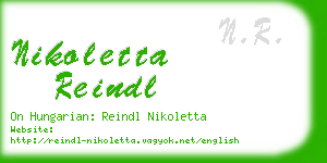 nikoletta reindl business card